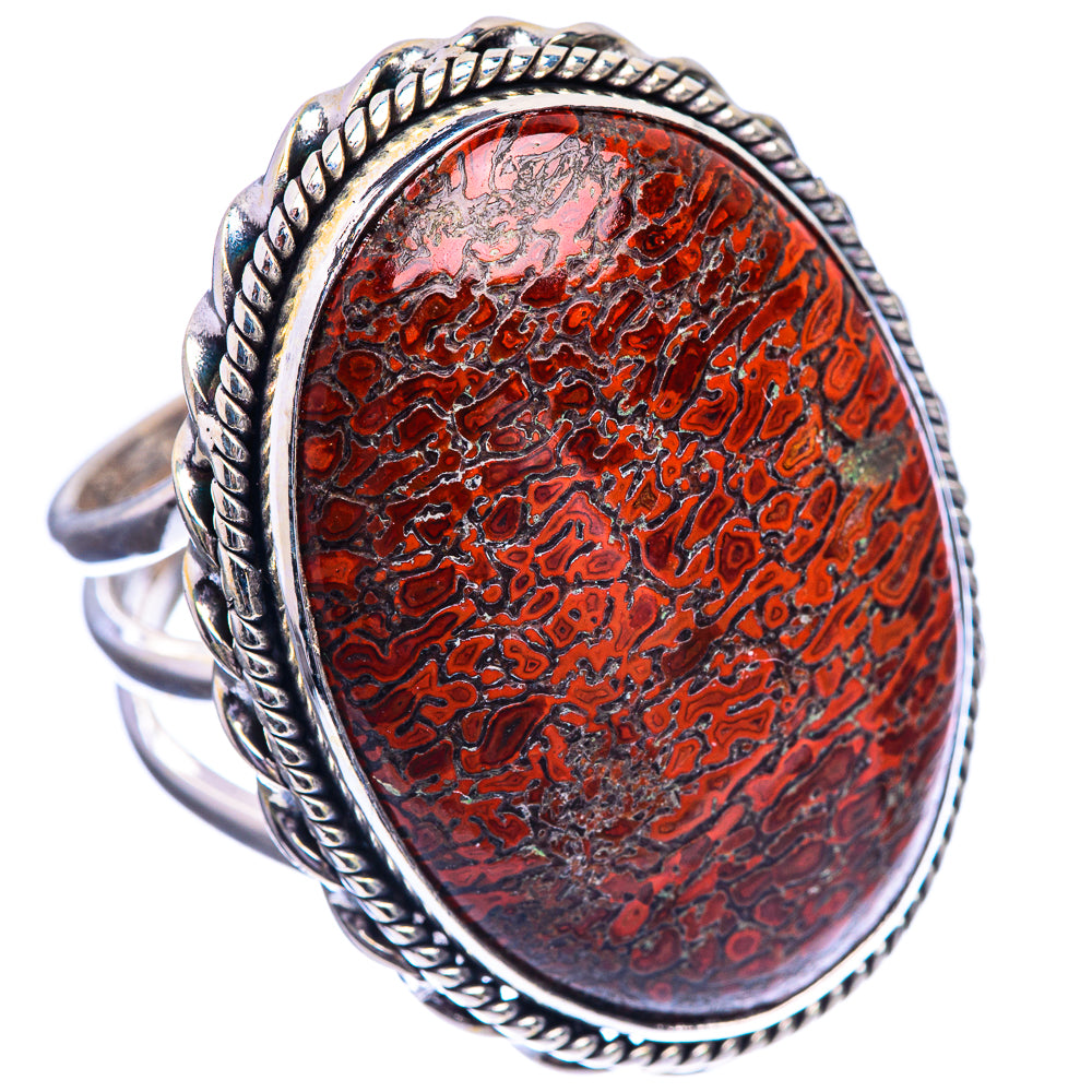 Huge Dinosaur Bone Ring Size 11.25 (925 Sterling Silver) R143211