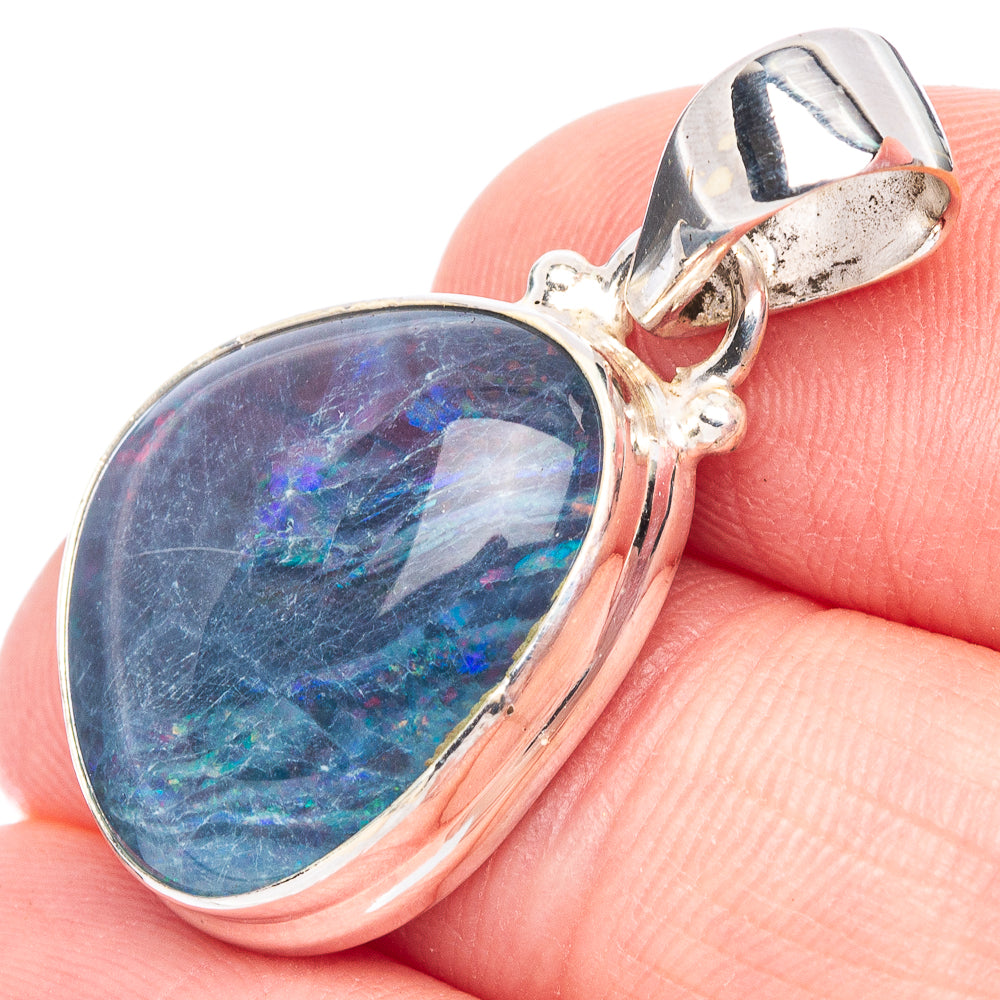 Rare Triplet Opal Pendant 1 1/4" (925 Sterling Silver) P44607