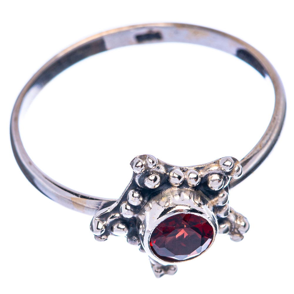 Garnet Dainty Ring Size 9 (925 Sterling Silver) R145629