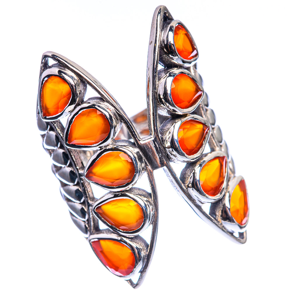 Large Carnelian 925 Sterling Silver Ring Size 6