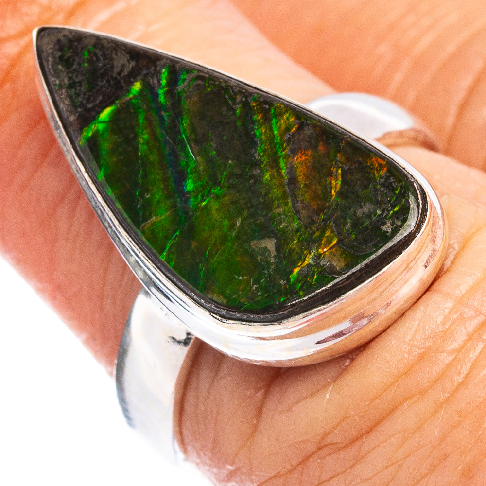 Rare Canadian Ammolite Ring Size 6.25 (.925 Sterling Silver)