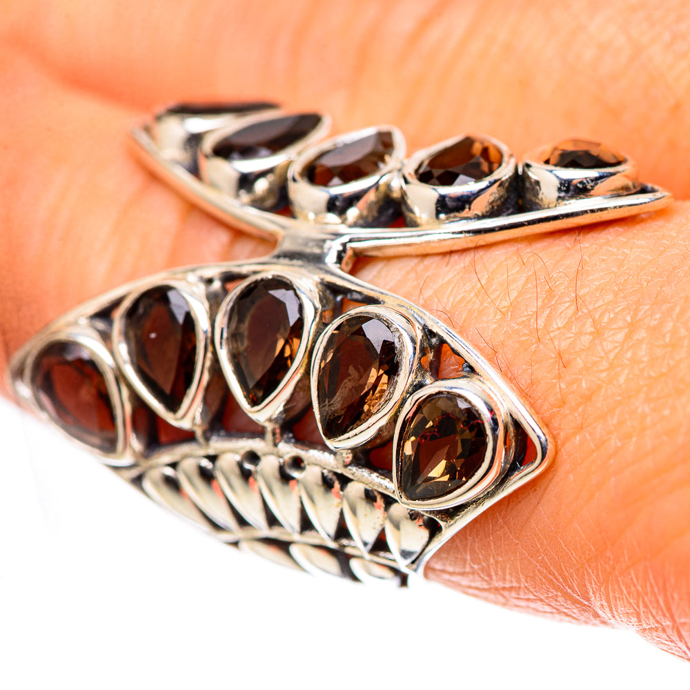 Large Smoky Quartz 925 Sterling Silver Ring Size 8 (925 Sterling Silver) RING139665