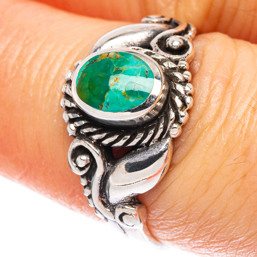Arizona Turquoise 925 Sterling Silver Ring Size 7.5 Ana Co R2429