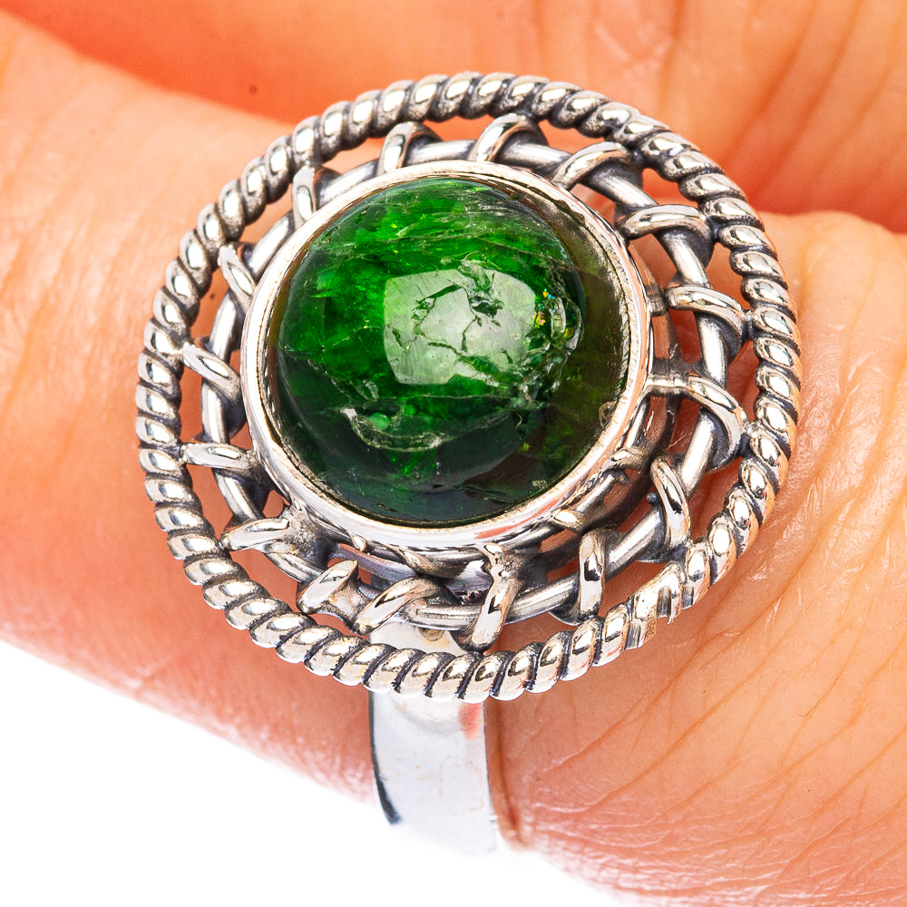 Rare Chrome Diopside Ring Size 6.75 (925 Sterling Silver) R2778