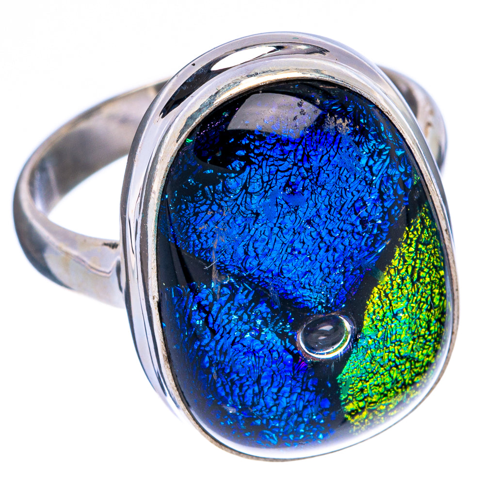 Dichroic Glass Ring Size 8.75 (925 Sterling Silver) R146734