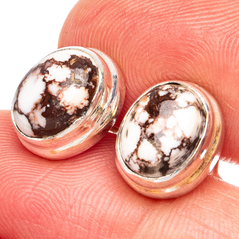 Wild Horse Jasper Earrings 1/2" (925 Sterling Silver) E2750