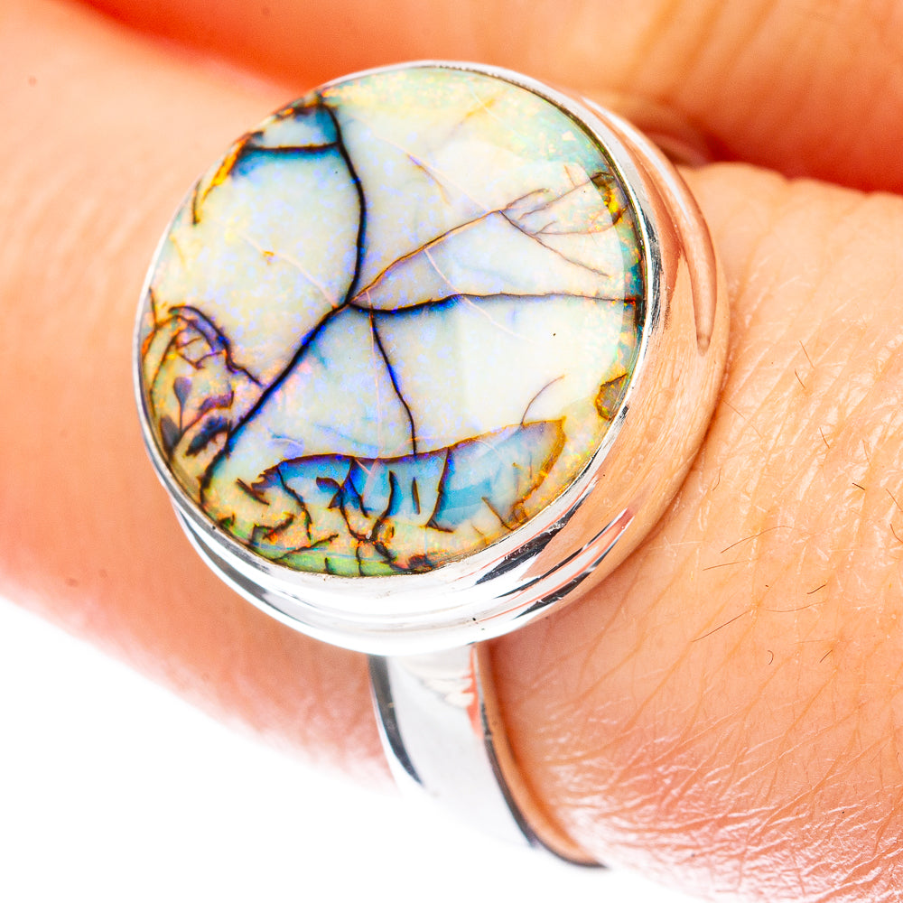 Rare Sterling Opal Ring Size 8.25 (925 Sterling Silver) R3087