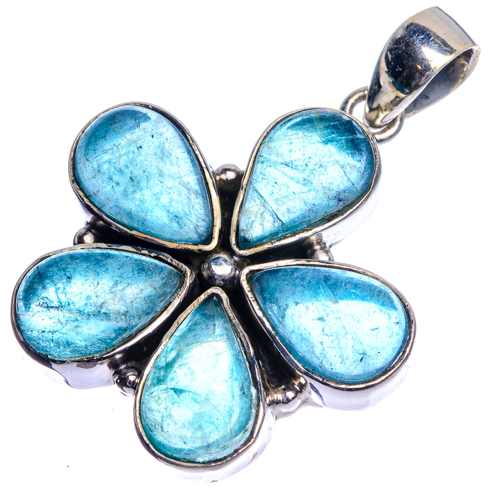 Blue Fluorite Pendant 1 1/2" (925 Sterling Silver) P39780