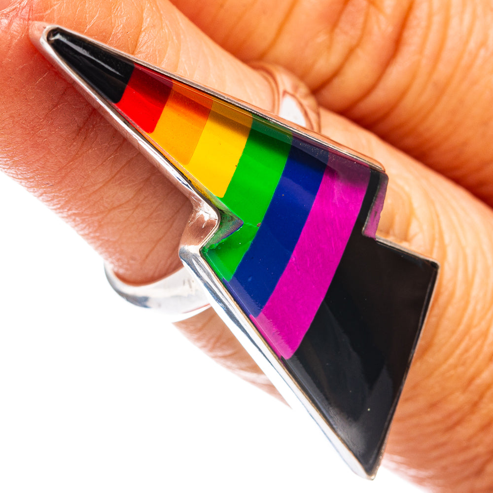 Premium Rainbow Bolt Ring Size 5.75 (.925 Sterling Silver)