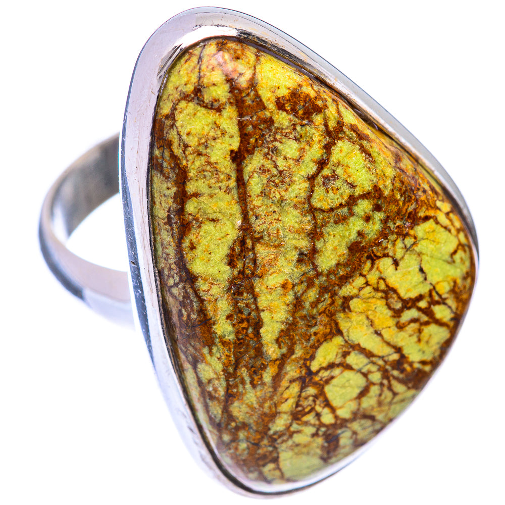 Large Gaspeite Ring Size 9.25 (925 Sterling Silver) R141027