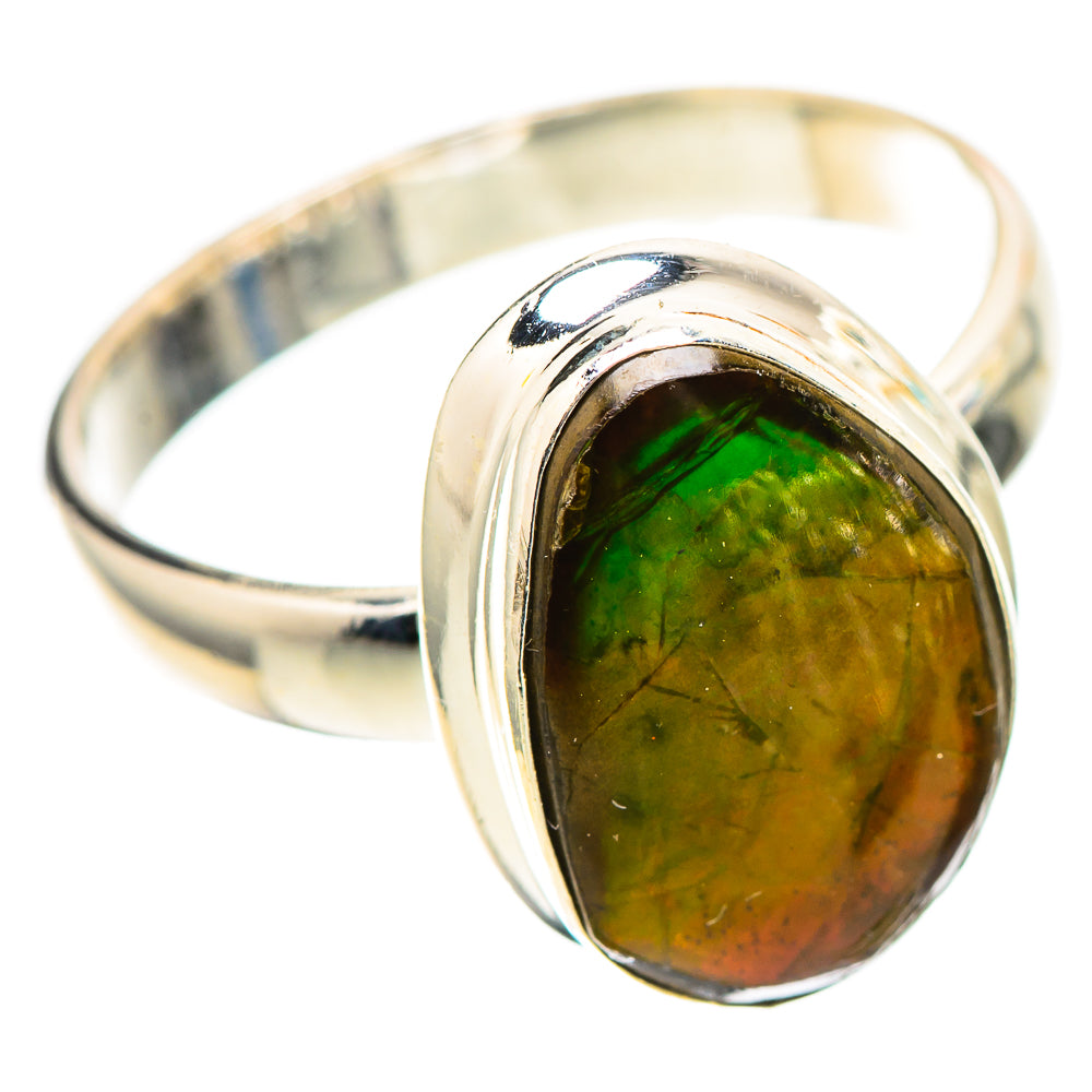 Canadian Ammolite 925 Sterling Silver Ring Size 9 (925 Sterling Silver) RING139443