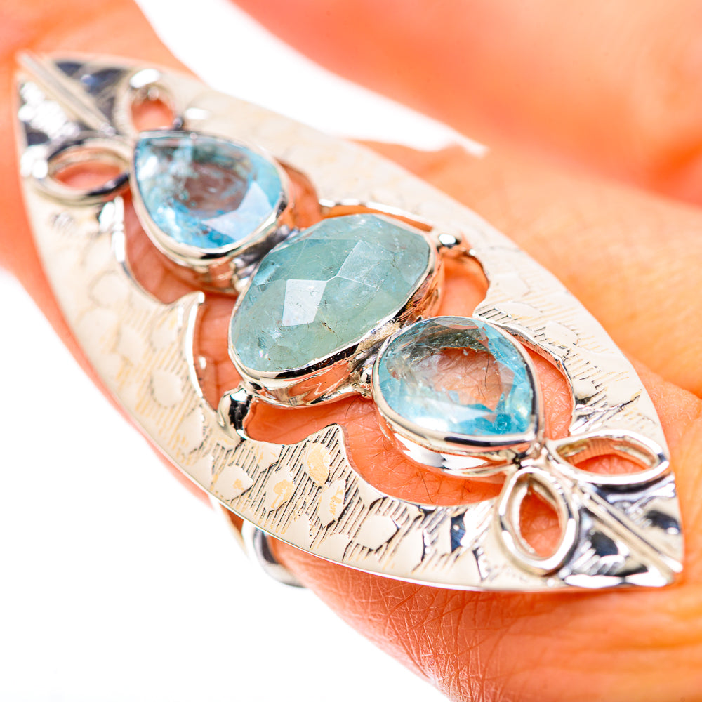 Signature Huge Aquamarine Ring Size 8 (925 Sterling Silver) RING138261