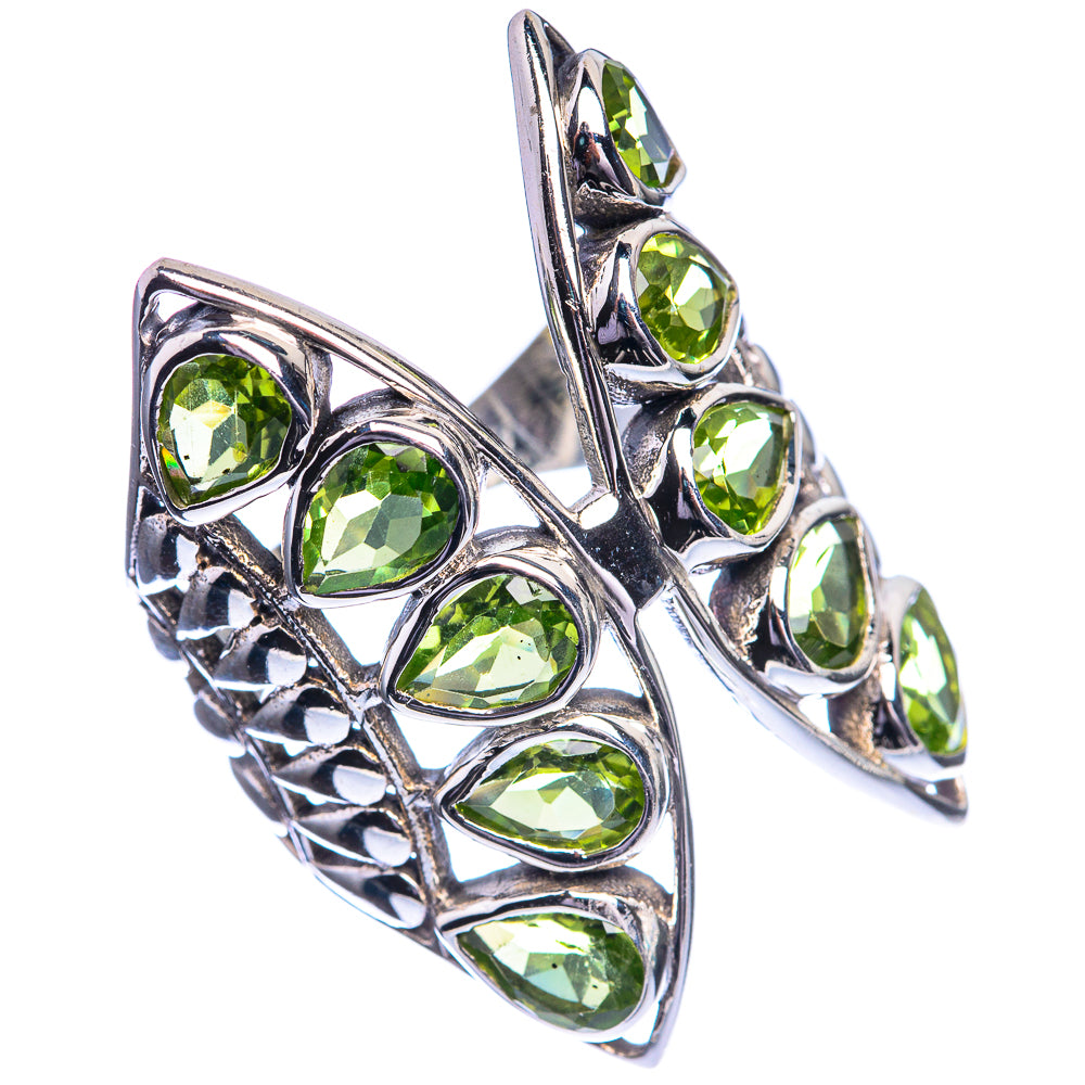 Large Peridot 925 Sterling Silver Ring Size 7.25