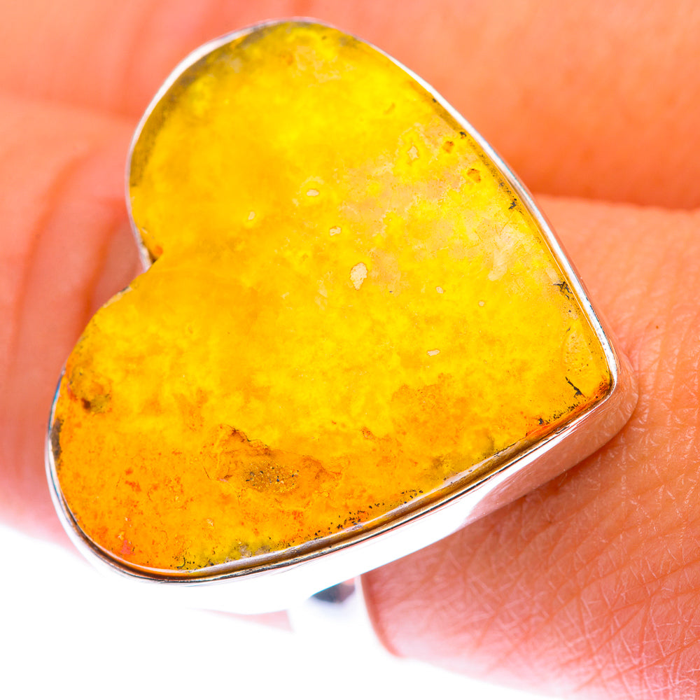 Large Bumble Bee Jasper Ring Size 8.25 (925 Sterling Silver) RING139997