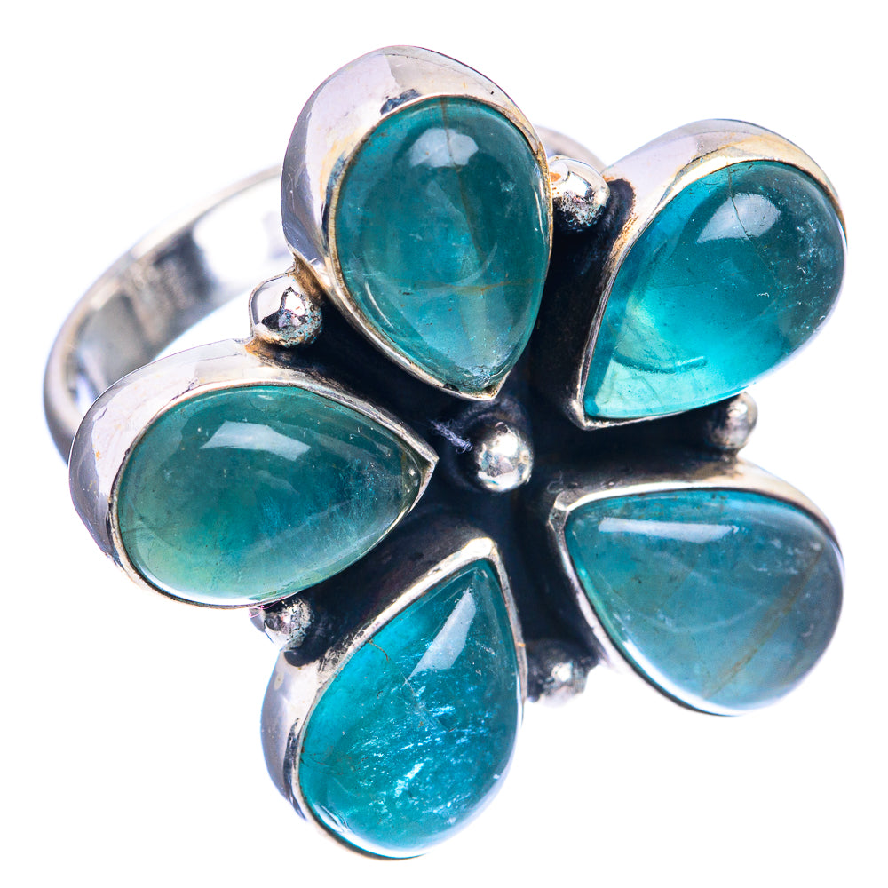 Blue Fluorite Ring Size 6.5 (925 Sterling Silver) R142308