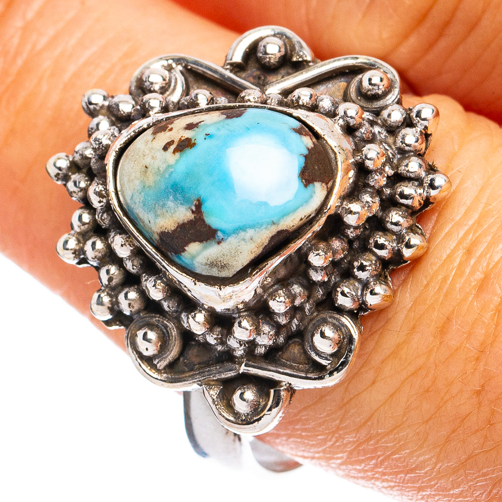 Rare Golden Hills Turquoise Ring Size 9 (925 Sterling Silver) R8572