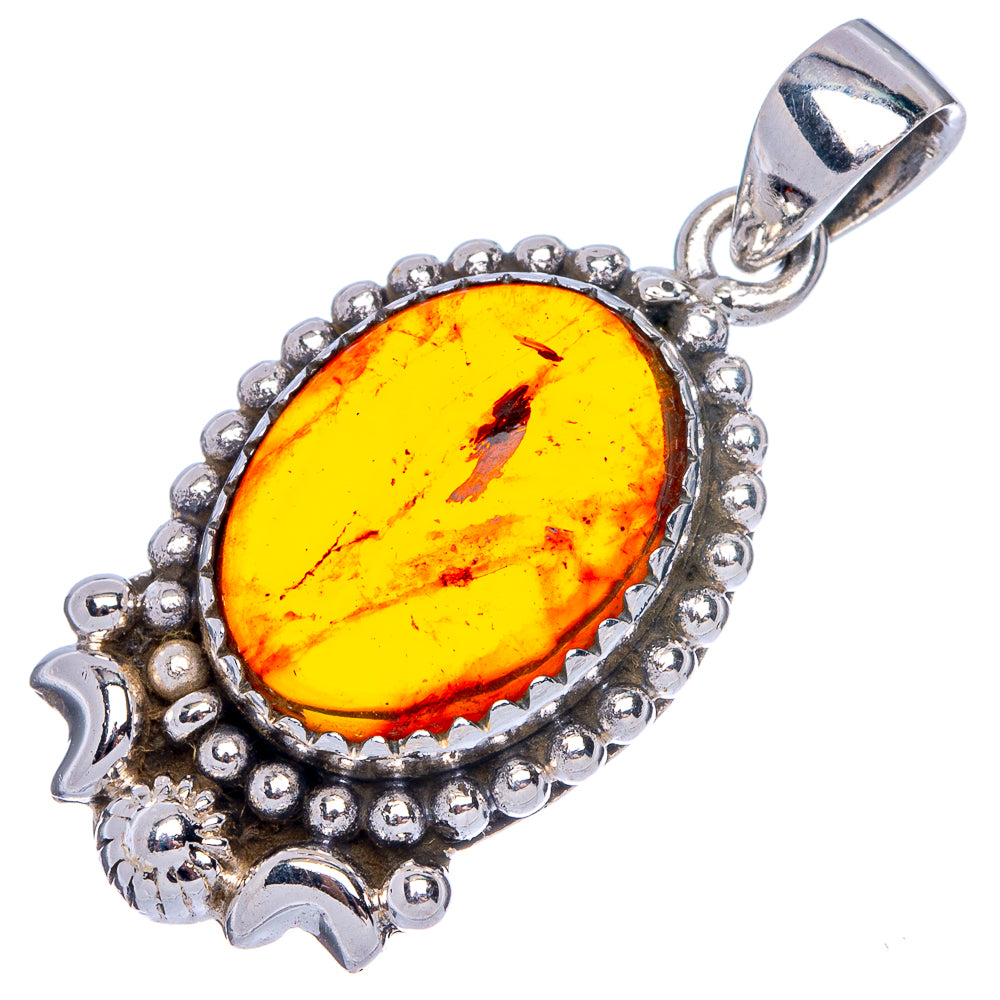 Baltic Amber Pendant 1 3/8" (925 Sterling Silver) P40134