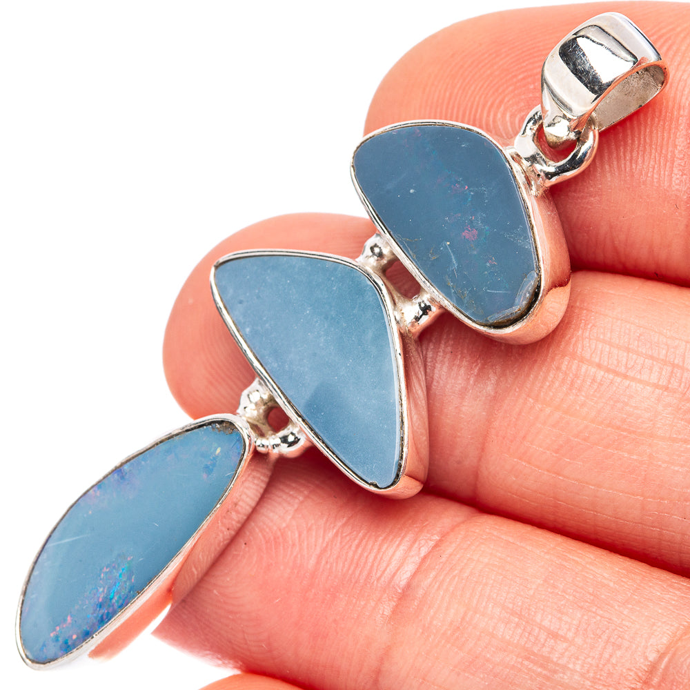 Rare Doublet Opal Pendant 2" (.925 Sterling Silver)