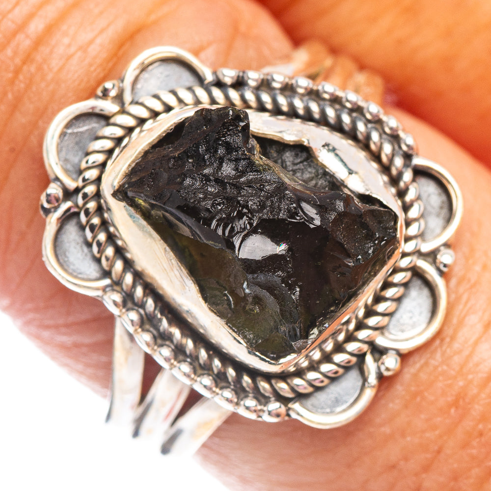 Moldavite Ring Size 8.25 (.925 Sterling Silver)
