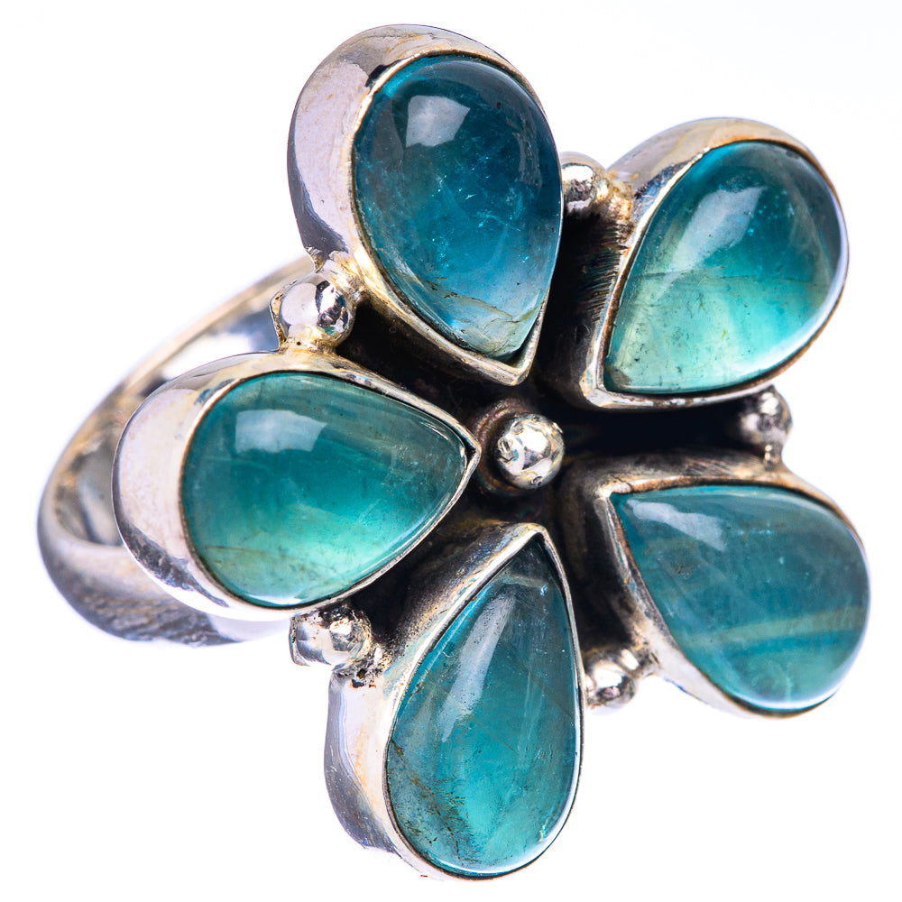 Blue Fluorite Ring Size 6.5 (925 Sterling Silver) R142649