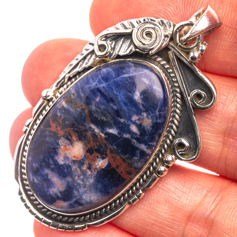Sodalite Pendant 2" (925 Sterling Silver) P38881
