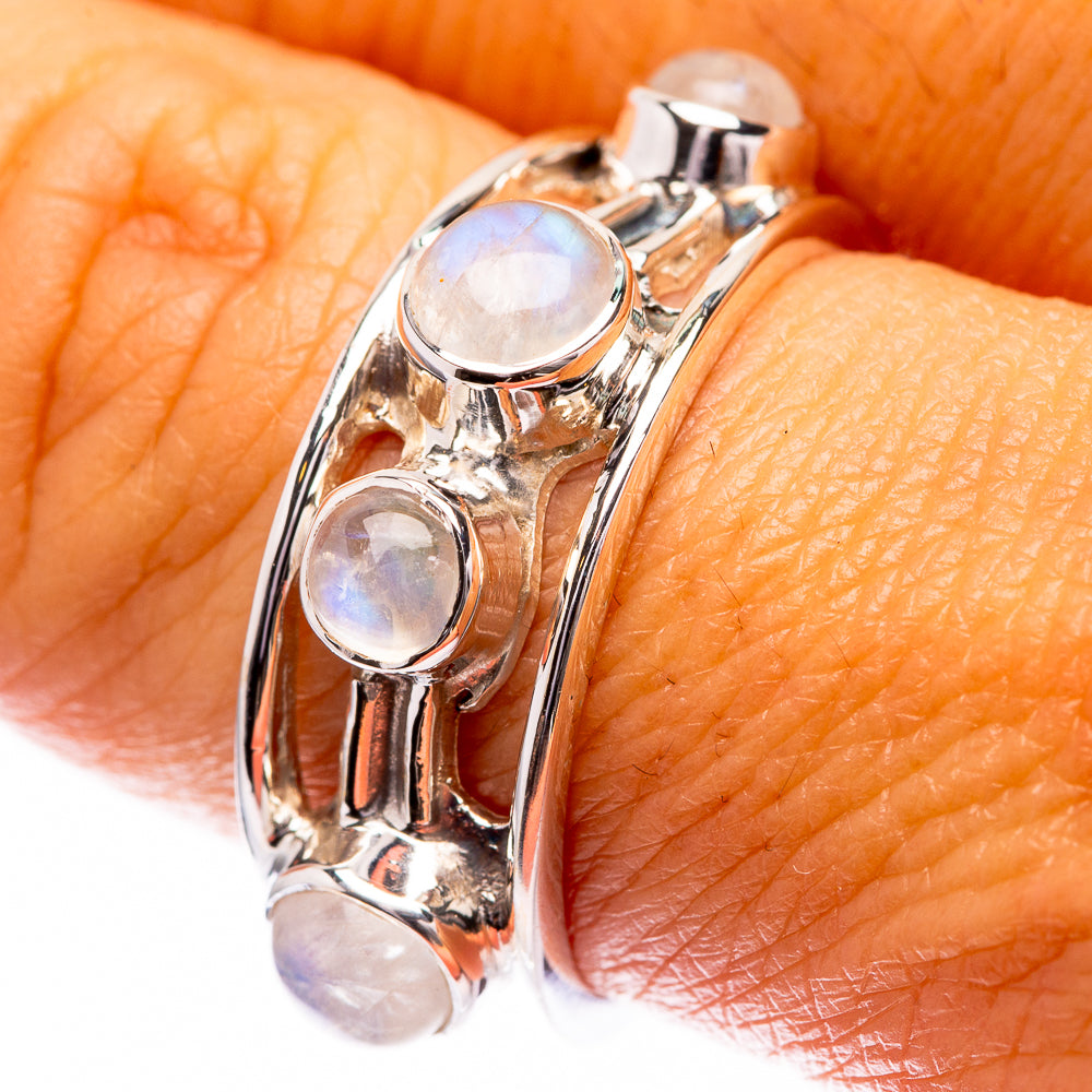 Premium Rainbow Moonstone Ring Size 9 (925 Sterling Silver) R141807