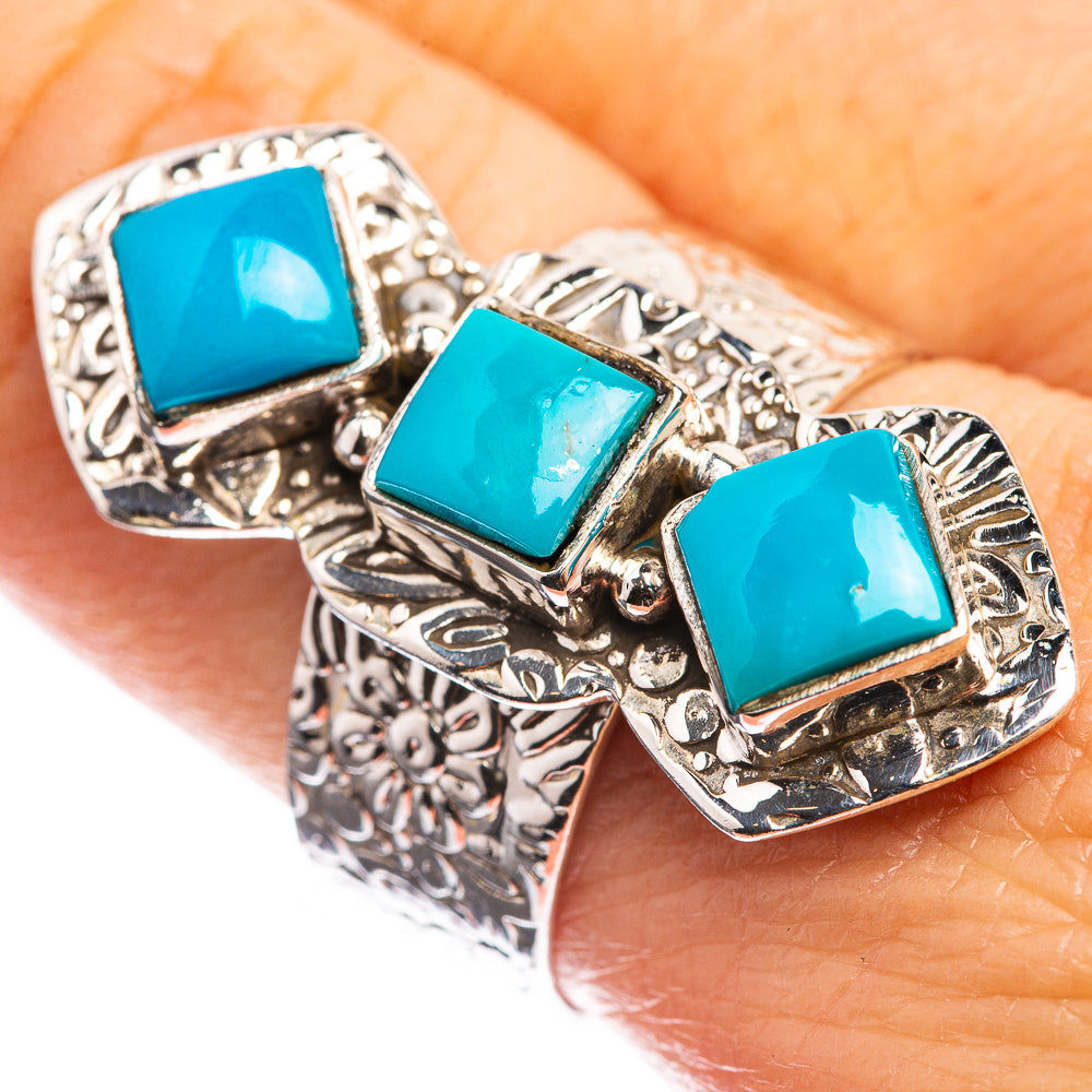 Sleeping Beauty Turquoise 925 Sterling Silver Ring Size 9