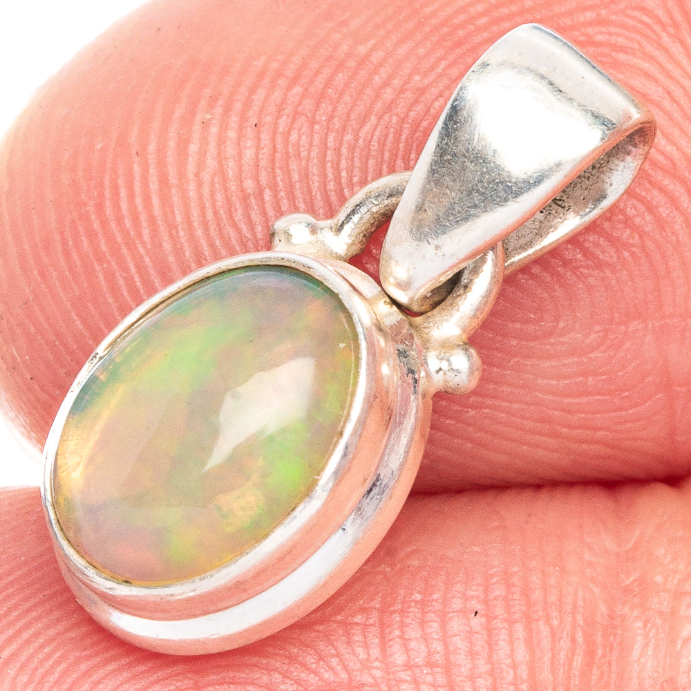 Rare Ethiopian Opal Pendant 3/4" (925 Sterling Silver) P40636