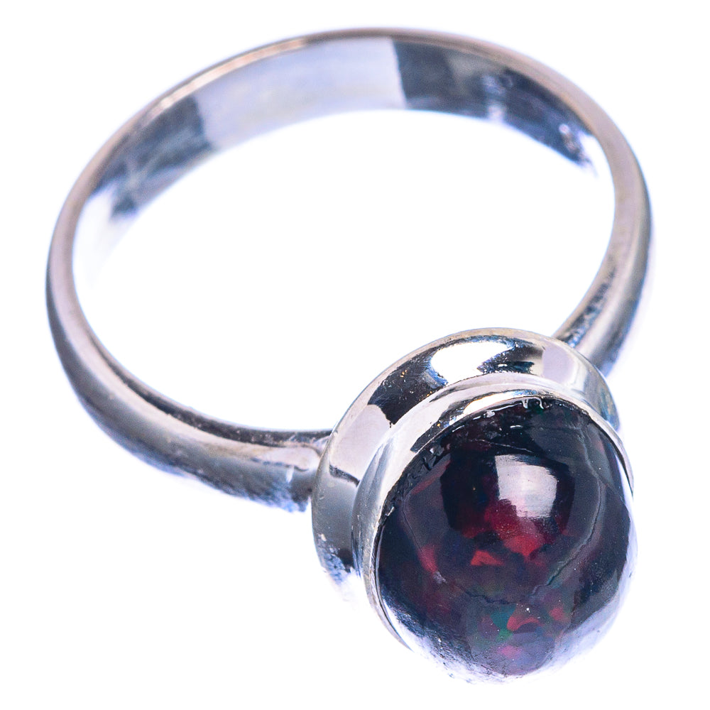 Black Opal Ring Size 5.75 (925 Sterling Silver) R144305