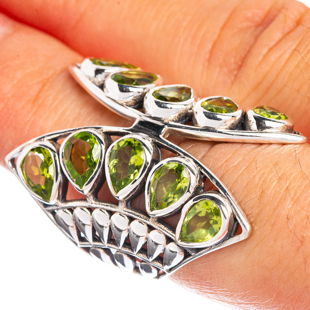 Large Peridot Ring Size 7.25 (925 Sterling Silver) R144356