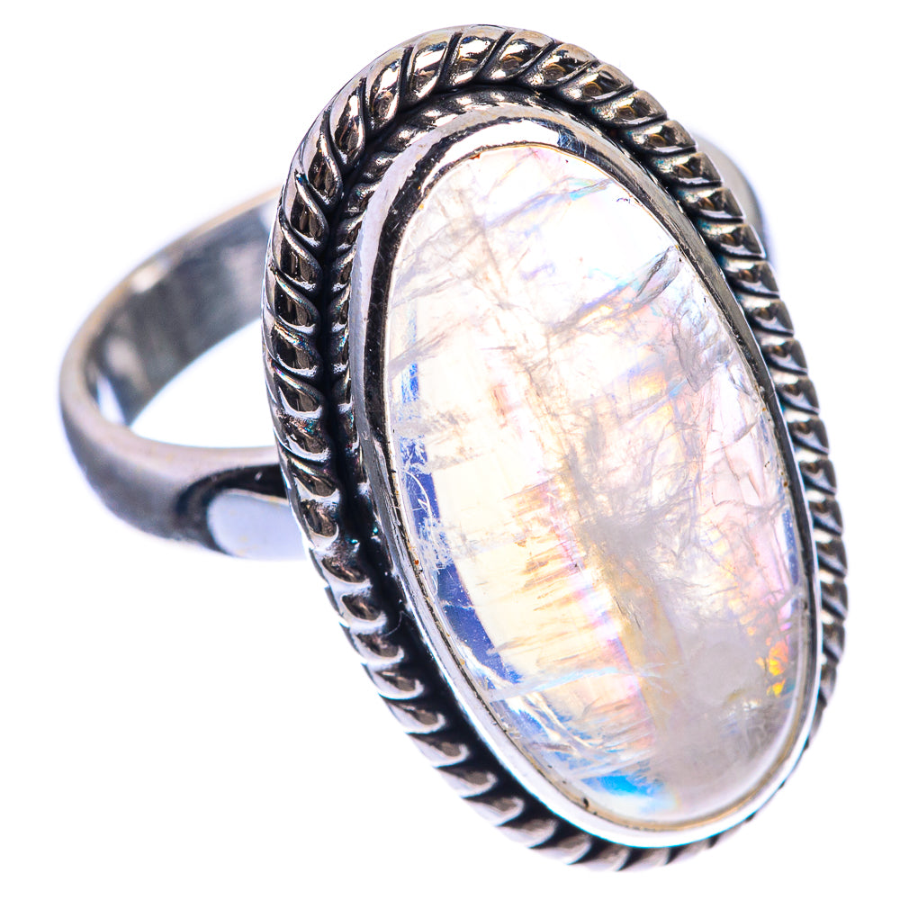 Rainbow Moonstone Ring Size 6 (925 Sterling Silver) RING143393