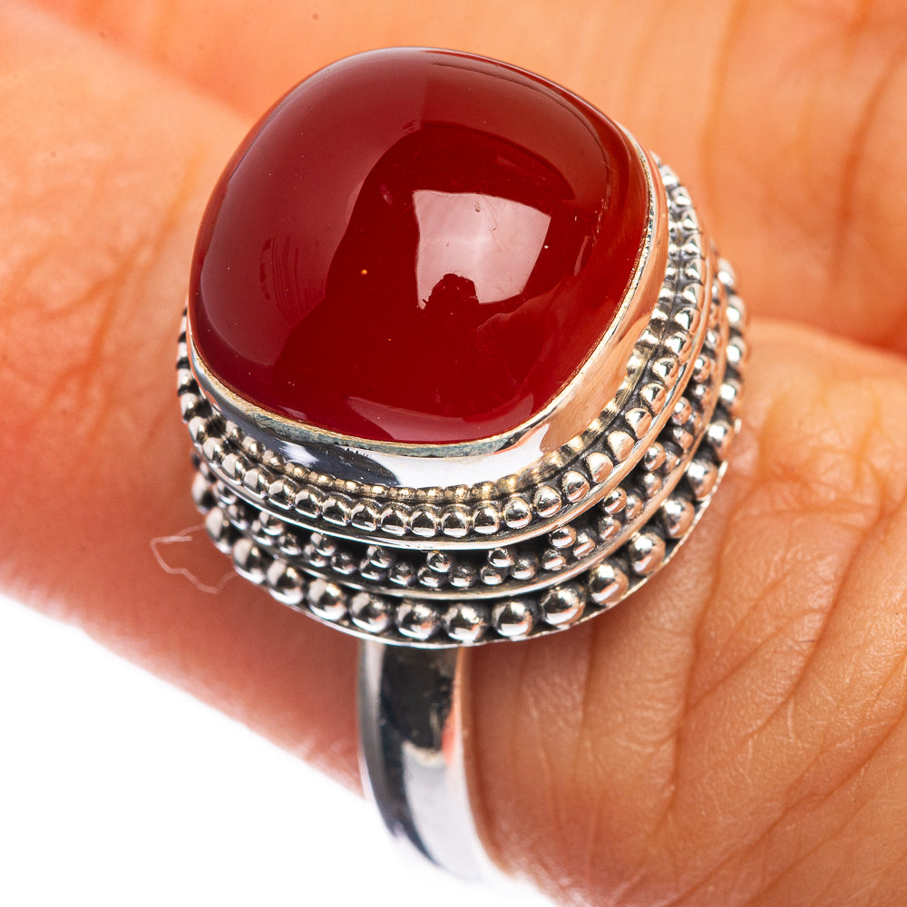 Red Onyx 925 Sterling Silver Ring Size 6