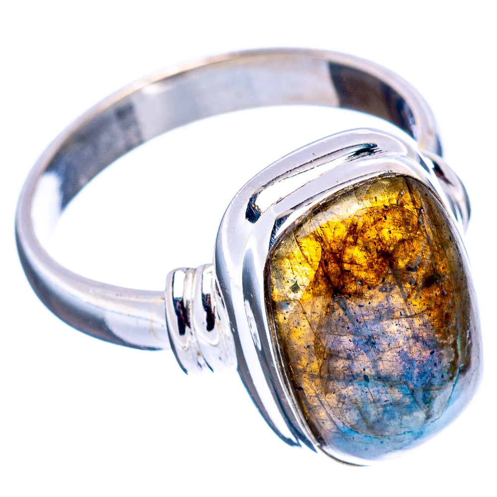 Labradorite Ring Size 7.5 (.925 Sterling Silver)