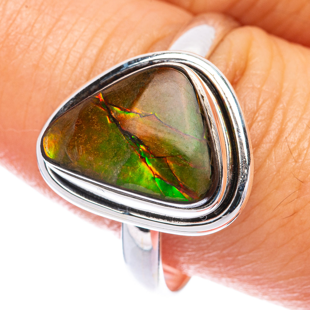 Ammolite Ring Size 10.75 (925 Sterling Silver) R144965