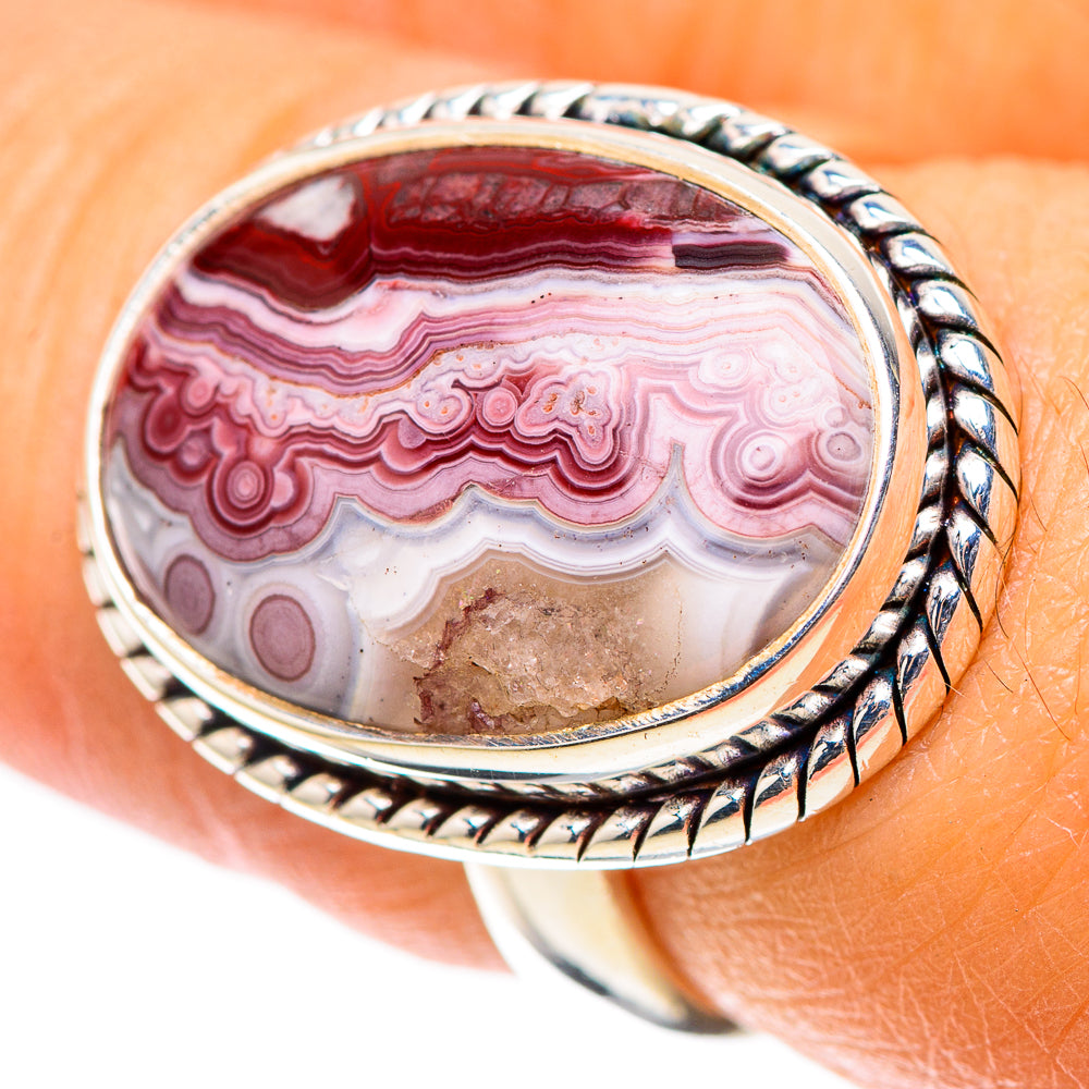 Crazy Lace Agate Ring Size 7 (925 Sterling Silver) RING138747