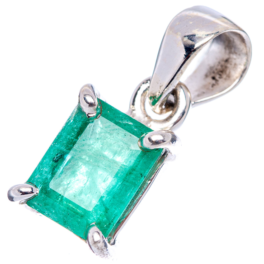 Rare Premium Zambian Emerald Pendant 3/4" (.925 Sterling Silver)