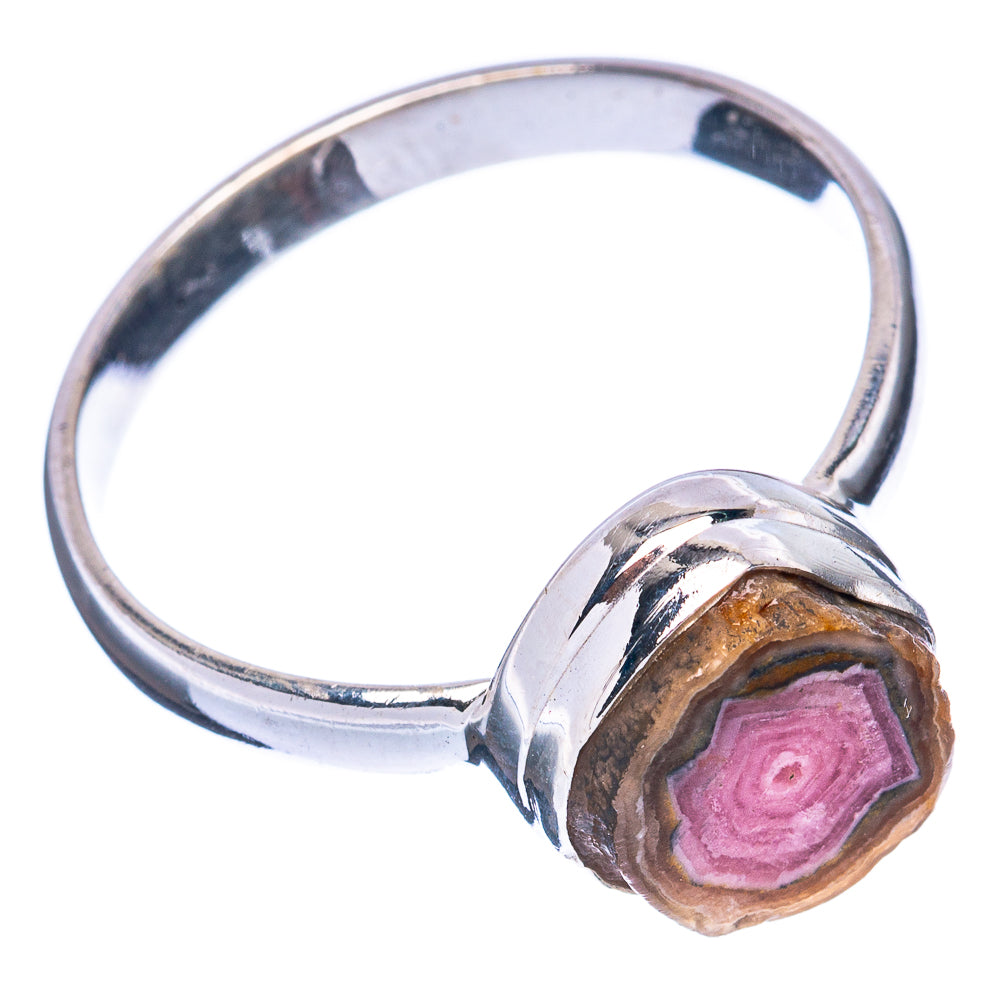 Rare Rhodochrosite Stalactite Ring Size 10 (925 Sterling Silver) R2788