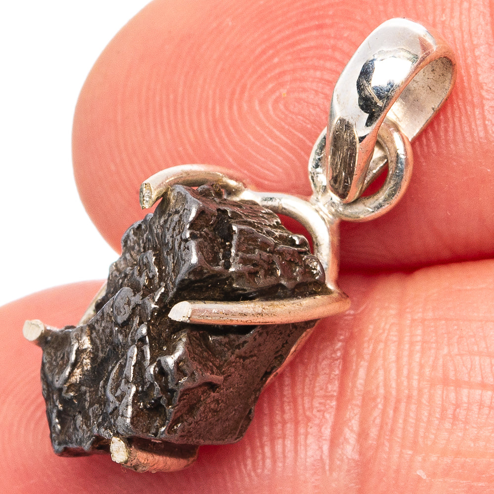 Rare Campo Del Cielo Meteorite Pendant 1" (.925 Sterling Silver)