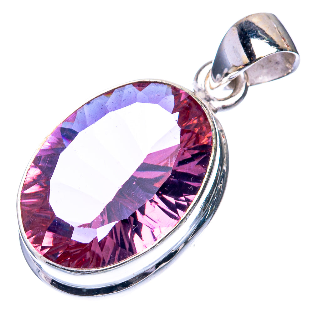 Faceted Color Change Alexandrite (Lab.) Pendant 1 1/8" (925 Sterling Silver) P39311