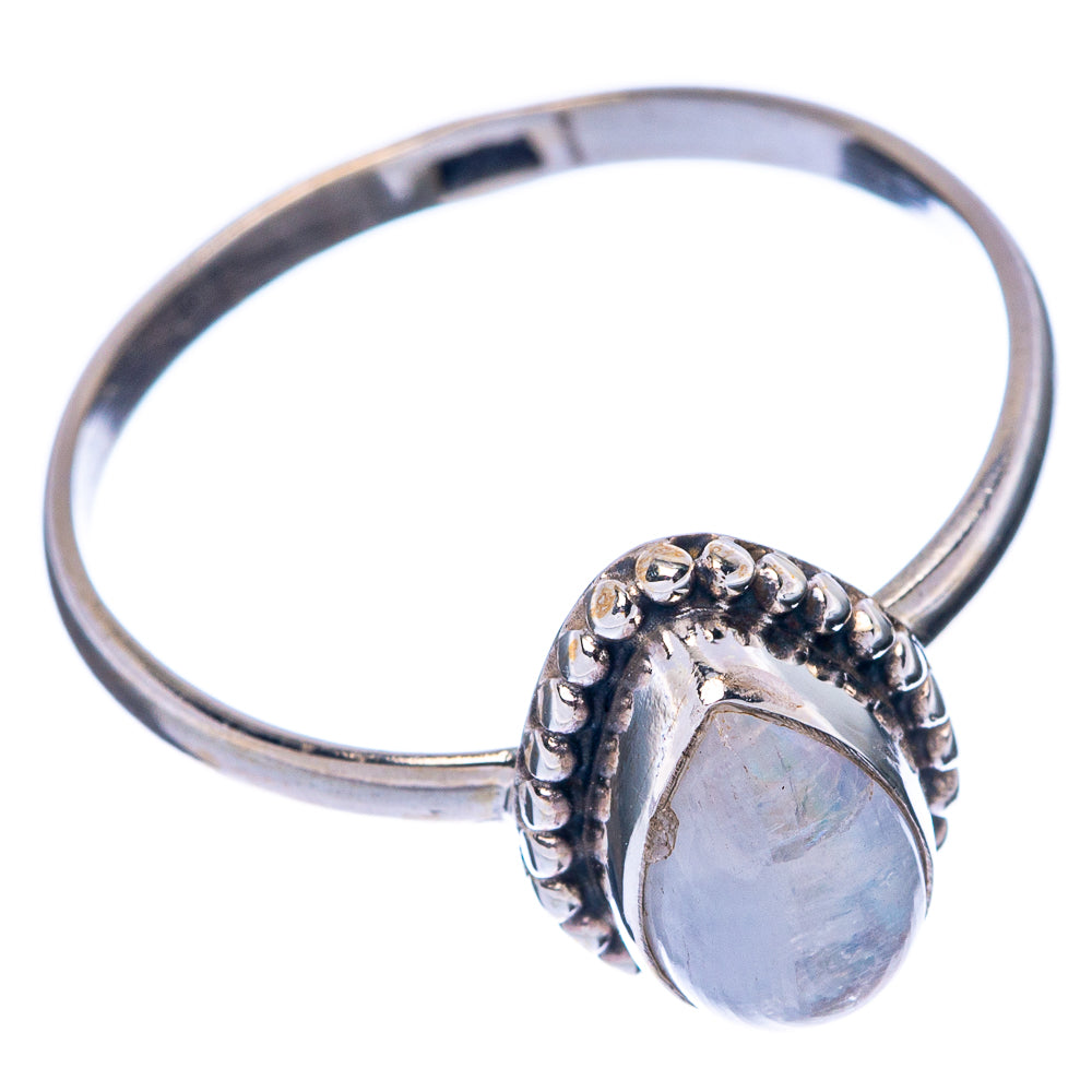 Rainbow Moonstone Dainty Ring Size 9 (925 Sterling Silver) R145786