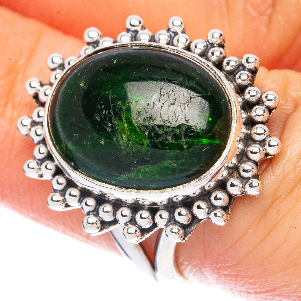 Rare Chrome Diopside Ring Size 6 (925 Sterling Silver) R2782