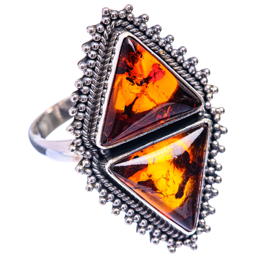 Large Baltic Amber Ring Size 11.75 (925 Sterling Silver) R140822