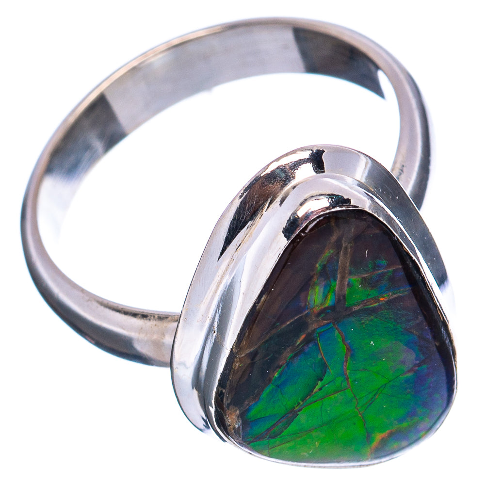 Premium Canadian Ammolite Ring Size 7 (.925 Sterling Silver)