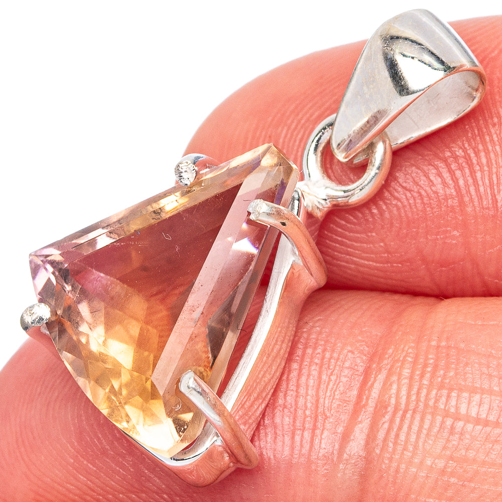 Faceted Ametrine Pendant 1" (925 Sterling Silver) P42990