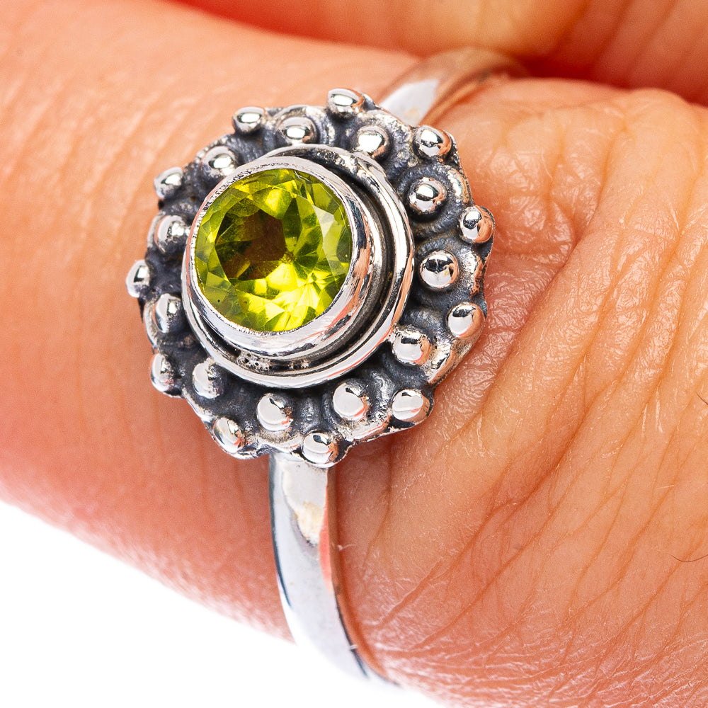 Peridot Dainty Ring Size 7 (925 Sterling Silver) R145739