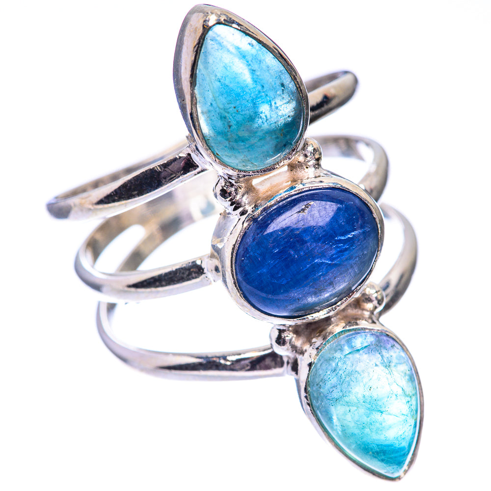 Kyanite, Blue Fluorite Ring Size 9 (925 Sterling Silver) R140574