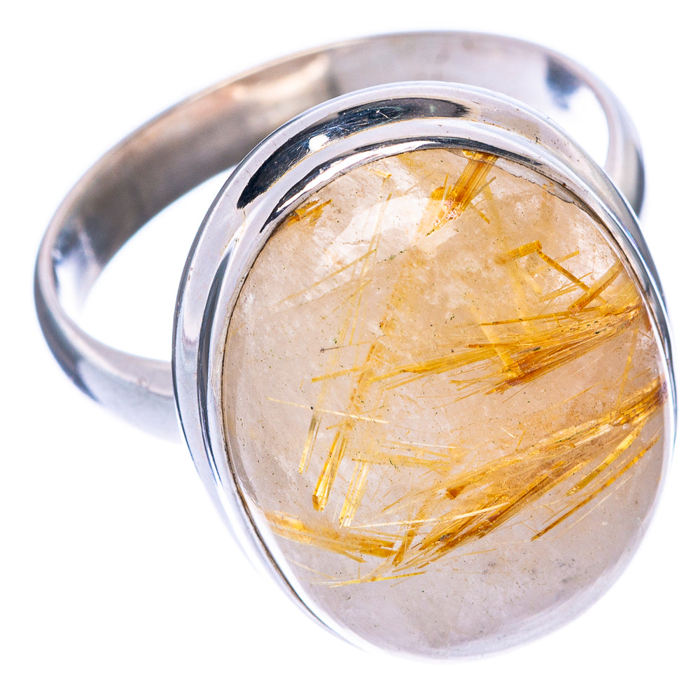 Rutilated Quartz Ring Size 9 (925 Sterling Silver) R1595
