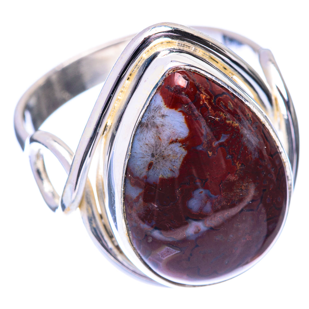 Red Jasper Ring Size 8 (925 Sterling Silver) R140912