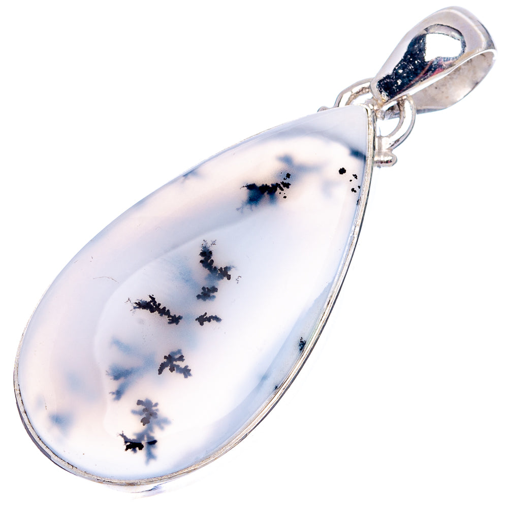 Dendritic Opal Pendant 1 3/4" (.925 Sterling Silver)