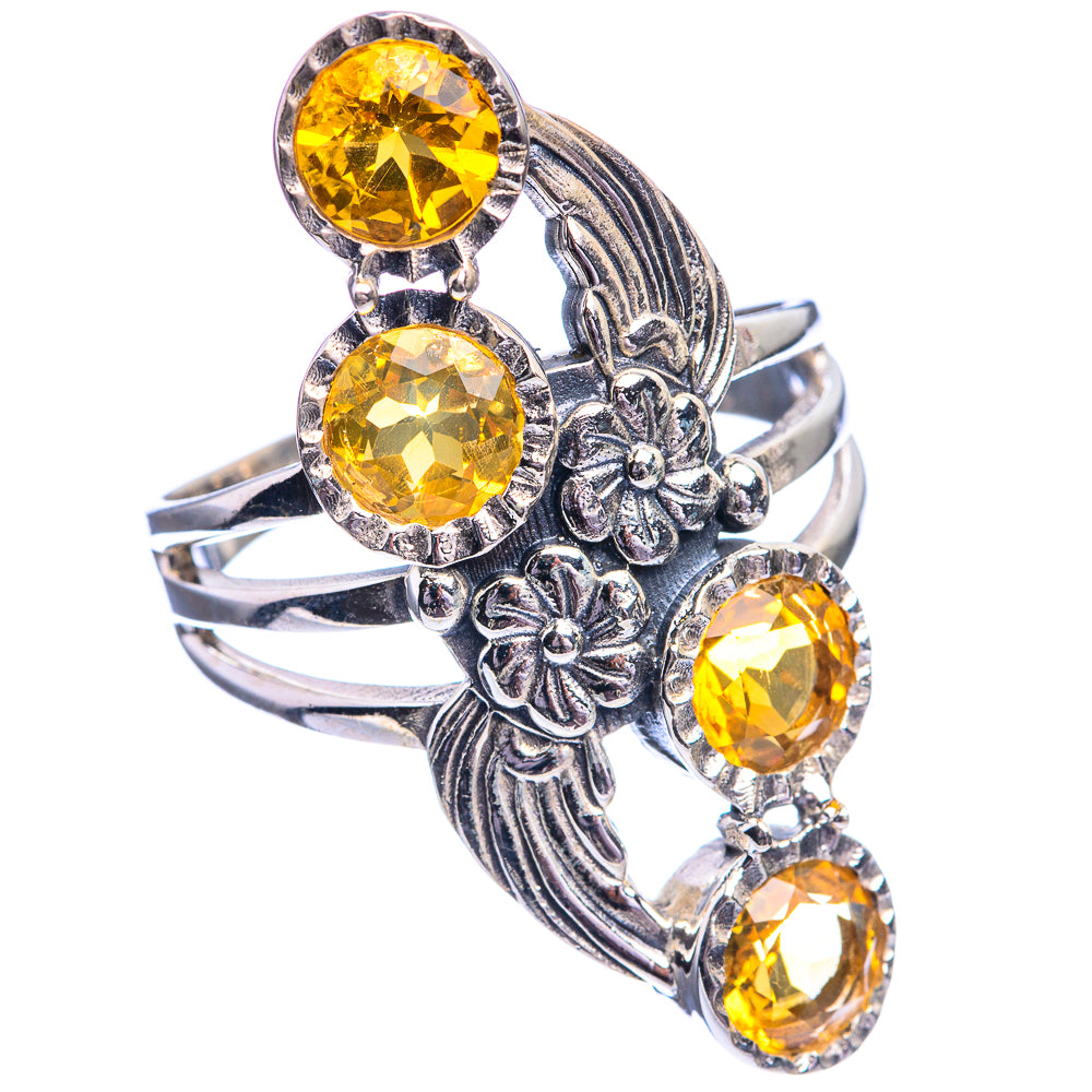 Faceted Citrine Ring Size 9.75 (925 Sterling Silver) R142317